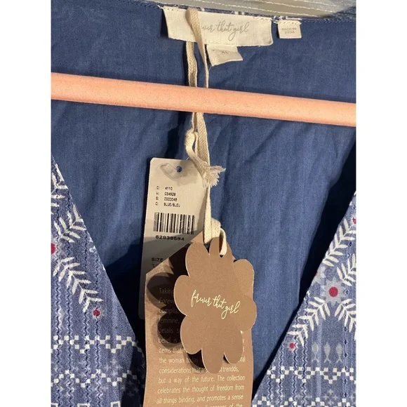 Anthropologie Forever That Girl Embroidered Smocked Blouse NWT Size XL - Picture 7 of 15